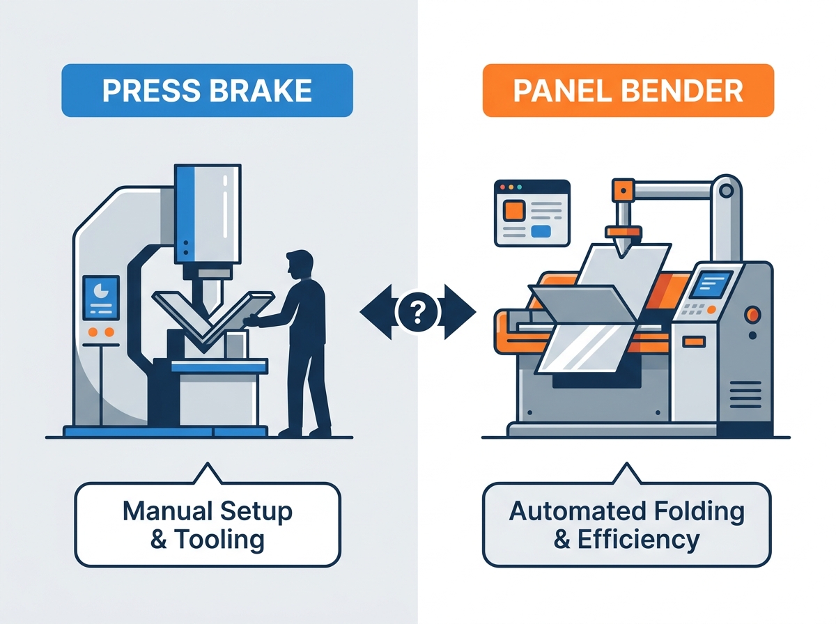 Panel Bending Machines in a fabrication shop